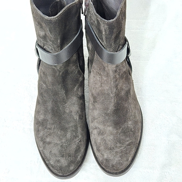 Charles David Womens Ankle Boots Sz 7M Leather Suede Chukka Brown Made In Italy - Picture 3 of 9